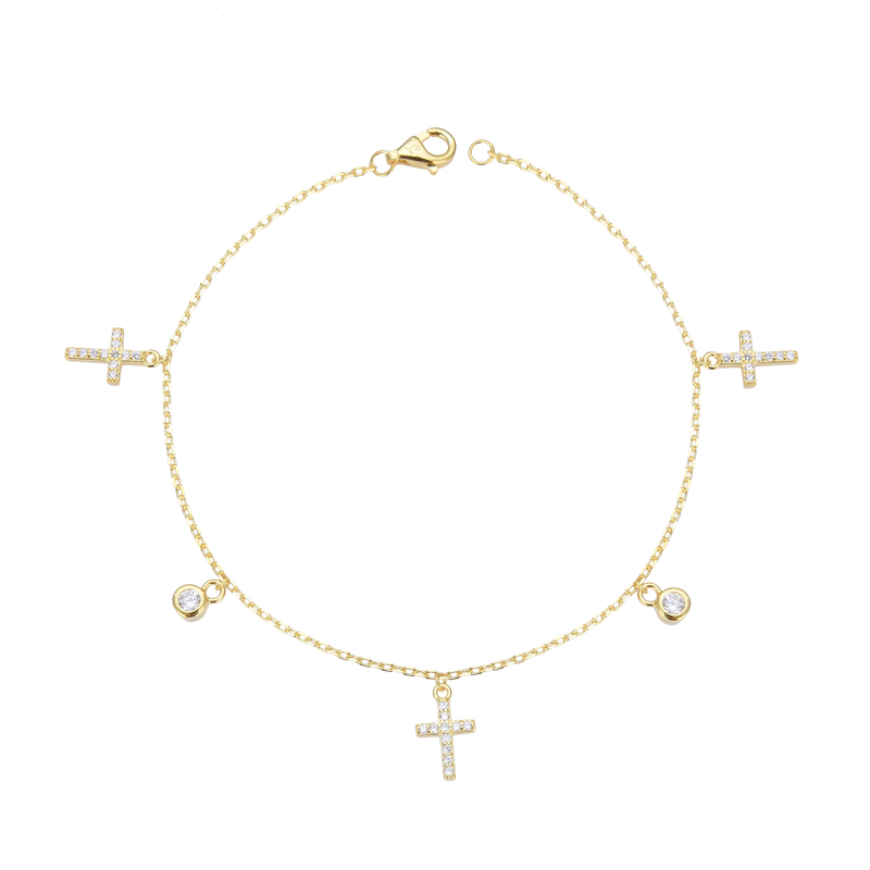 Pulsera de Cruces y Puntos de Luz