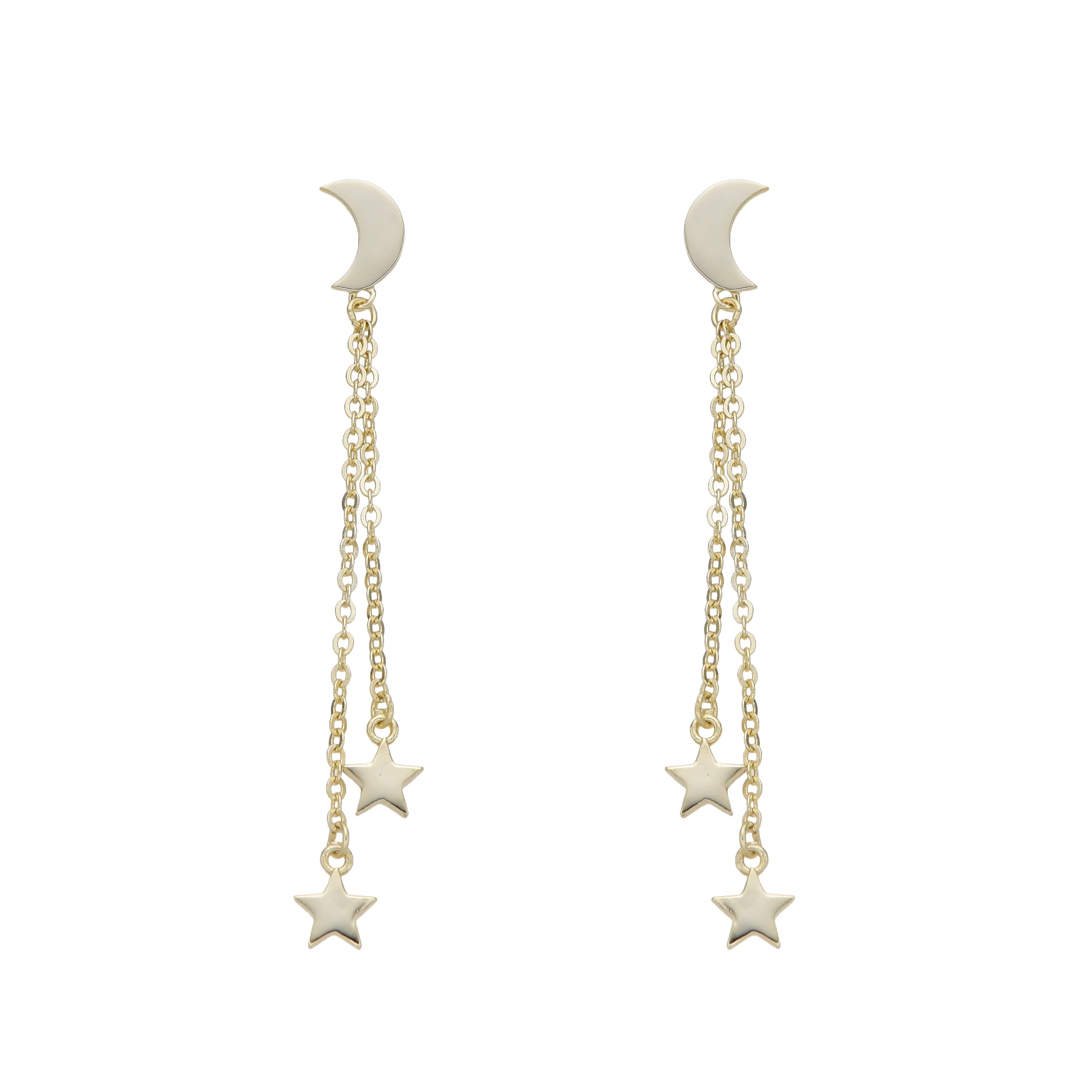 Zarcillos de Luna y Estrellas